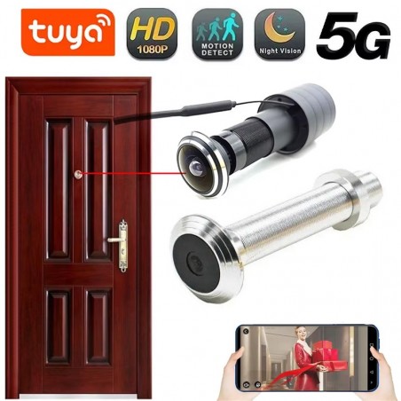 Judas Caméra WiFi Tuya 2MP – Caméra de Porte Connectée