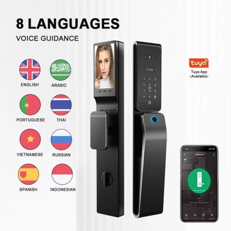 Price Tuya Smart WiFi Door Lock with 3D Face Outdoor