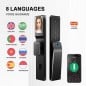 Cerradura de puerta exterior inteligente con WiFi y función de videoportero Tuya 3D Face