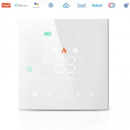 Termostato inteligente WiFi Beca BAC-003ALW-GA para fan coil y calefacción por suelo radiante