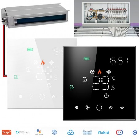 Slimme WiFi-thermostaat, ventilatorconvector en vloerverwarmingsregeling