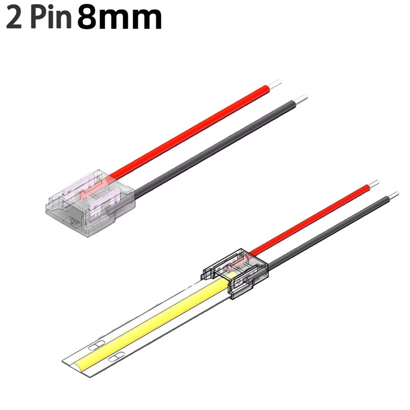 2-pins COB- en SMD-LED-connector van strip naar voeding 2-pins COB- en SMD-LED-connector van strip naar voeding