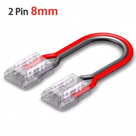 2-pins enkelkleurige COB- en SMD-LED-connectorstrip naar strip