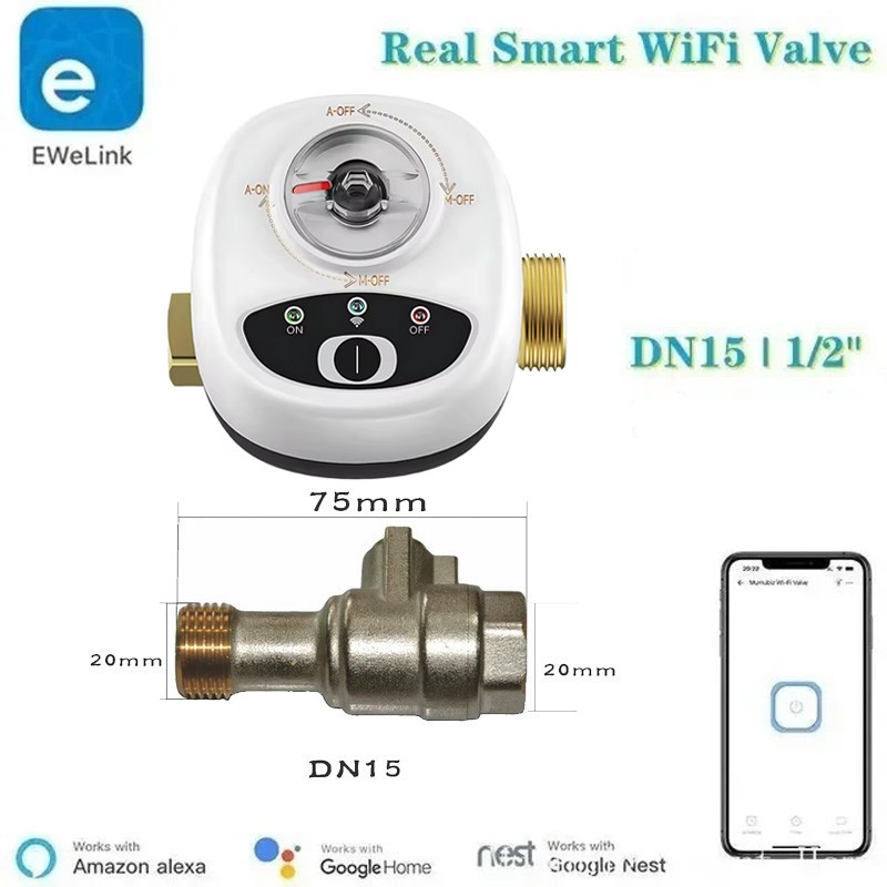 Smart WiFi Automatisierter Kugelhahn, kompatibel mit eWeLink Smart WiFi Automatisierter Kugelhahn, kompatibel mit eWeLink