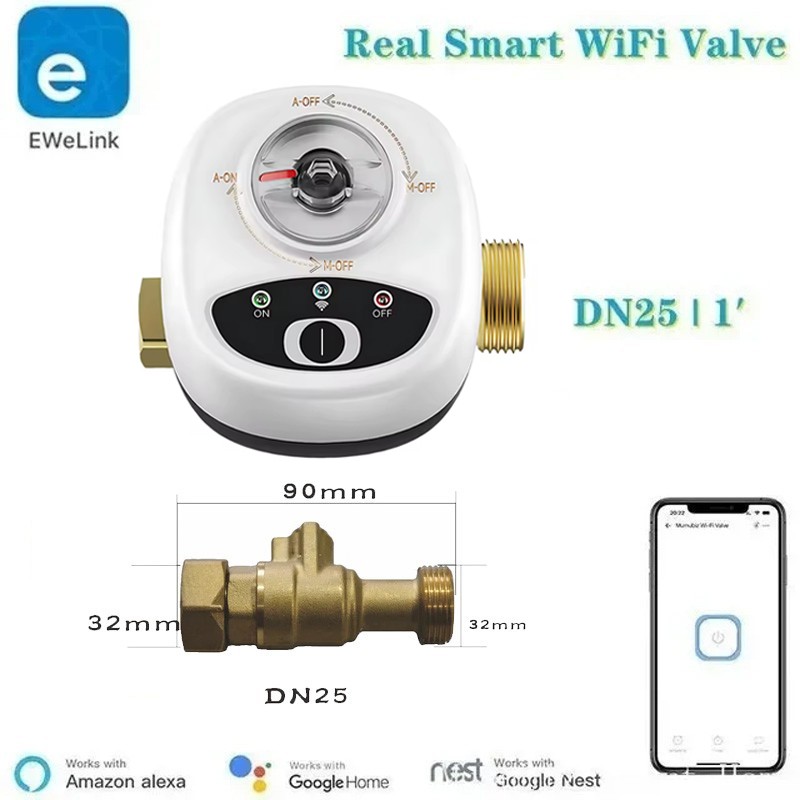 Smart WiFi geautomatiseerde kogelkraan compatibel met eWeLink Smart WiFi geautomatiseerde kogelkraan compatibel met eWeLink