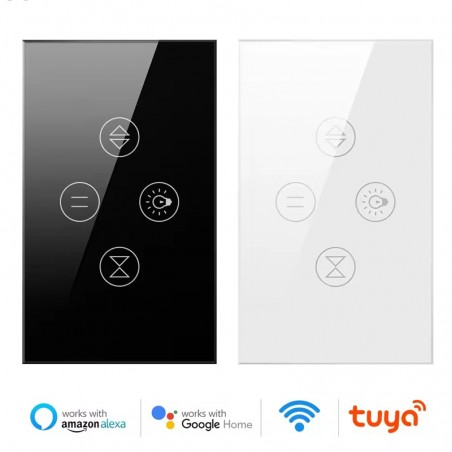 Koop Tuya 2 in 1 schakelaar voor rolluiken en licht WiFi