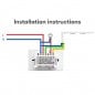 Interrupteur WiFi intelligent 2 en 1 Tuya pour volets et lumière Interrupteur WiFi intelligent 2 en 1 Tuya pour volets et lumière