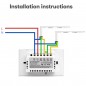 Interrupteur WiFi intelligent Tuya pour volet roulant double Interrupteur WiFi intelligent Tuya pour volet roulant double