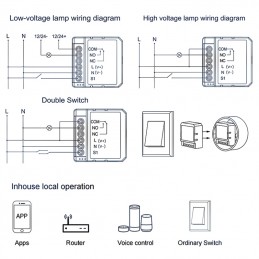 Módulo de relé de CC Tuya Smart Zigbee: contacto seco, Alexa y Google