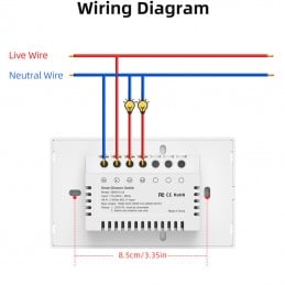 Tuya Interruttore Dimmerabile Nero Smart WiFi – Controllo Luci Touch