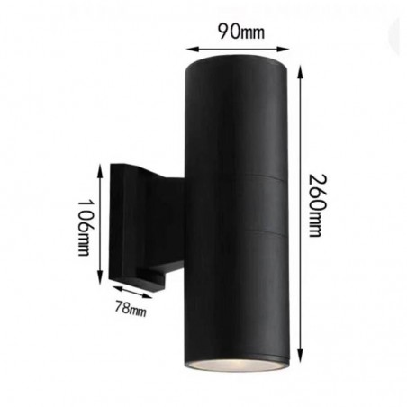 Aplique de pared LED para exterior inteligente con WiFi y Bluetooth Tuya Up & Down