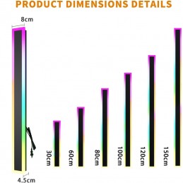 Applique murale linéaire LED connectée Tuya RGBIC avec Wi-Fi et Bluetooth