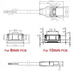 IP68 Wasserdichter Stecker mit Stromkabel für LED-Streifen