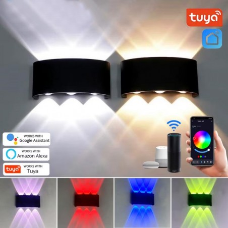 Acquista Tuya Applique LED Smart WiFi RGB+CCT – Luce Up & Down IP65
