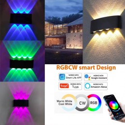 Acquista Tuya Applique LED Smart WiFi RGB+CCT – Luce Up & Down IP65