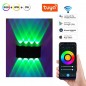 Lámpara de pared LED de alto brillo Tuya con iluminación inteligente arriba y abajo, WiFi y Bluetooth Lámpara de pared LED de alto brillo Tuya con iluminación inteligente arriba y abajo, WiFi y Bluetooth