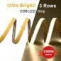 Bande LED COB ultra lumineuse à 3 rangées, 960 LED par mètre, DC24 V, 5 mètres Bande LED COB ultra lumineuse à 3 rangées, 960 LED par mètre, DC24 V, 5 mètres