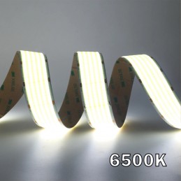 Bande LED COB ultra-lumineuse à 5 rangées, 1 600 LED par mètre, DC24 V, 5 mètres
