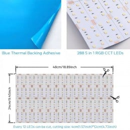 Achetez une feuille LED flexible RGBCCT 24 V – 288 LED découpables