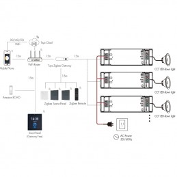 Tuya Driver LED CCT a Corrente Costante - Smart Zigbee 12W Dimmerabile