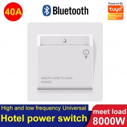 Interrupteur d'alimentation pour carte d'hôtel Bluetooth intelligente Tuya