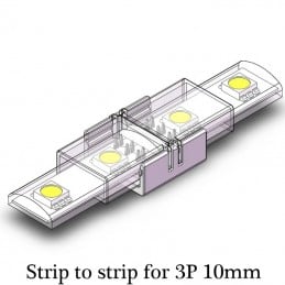 Conector rápido impermeable para tiras LED SMD CCT de 3 pines
