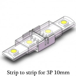 Connecteur rapide étanche pour bandes LED CCT SMD 3 broches