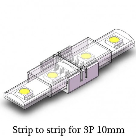Conector rápido impermeable para tiras LED SMD CCT de 3 pines
