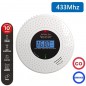 Detector combinado de humo y monóxido de carbono interconectado a batería RF433 Detector combinado de humo y monóxido de carbono interconectado a batería RF433