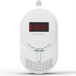Rilevatore Gas e CO Smart Zigbee con Display e Sirena | Tuya Domotica