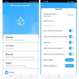 Rilevatore Gas e CO Smart WiFi Tuya – Allarme per Hotel e B&B