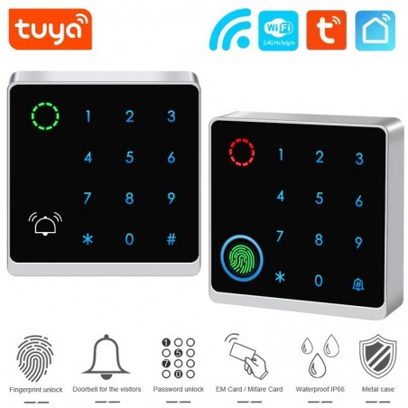Acquista Controllo Accessi Smart WiFi Tuya con Pin, Carte e Impronta