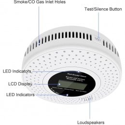 Koop slimme Zigbee Tuya rook- en koolmonoxidemelder | Sirene en display