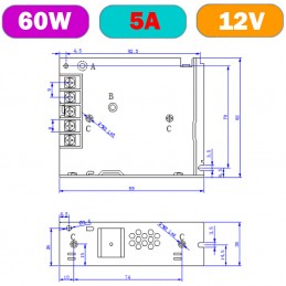 12 V DC Schaltnetzteil Transformator und Konverter von 200–240 V AC auf 12 V DC