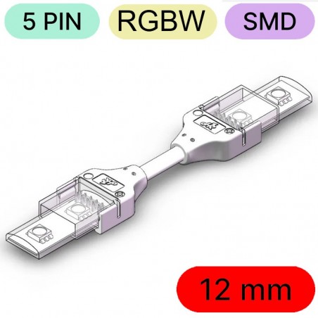 Conector Impermeable para LED RGBW SMD de 5 Pines de Tira a Tira