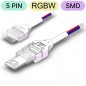 Waterproof Connector for RGBW SMD LED 5-Pin Strip to Power Waterproof Connector for RGBW SMD LED 5-Pin Strip to Power