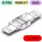 Connecteur rapide étanche à 6 broches pour bandes LED SMD RVB + CCT
