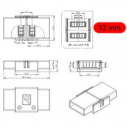6-pins RGB+CCT waterdichte snelkoppeling voor LED 12/24V
