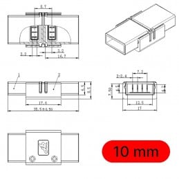 Conector rápido LED RGBW impermeable de 5 pines