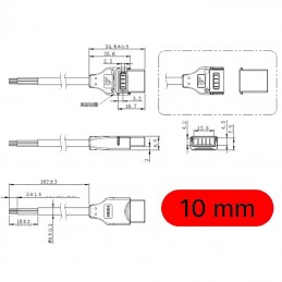 Connettore LED Impermeabile 3 Pin CCT COB/SMD 10-12mm