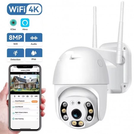 iCSee Telecamera Motorizzata Smart WiFi ad Alta Velocità Full Color da Esterno