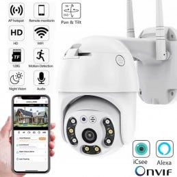 Acquista Telecamera PTZ WiFi da Esterno iCSee Full HD 4MP / 8MP