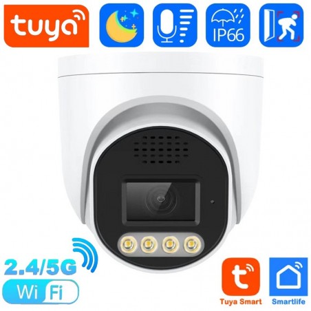 Cámara domo Full HD 5G de doble banda con WiFi inteligente Tuya de 4 MP/6 MP