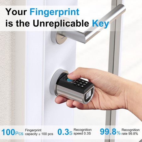 Welock Cilindro Elettronico ToucAEBL41 Smart Bluetooth con Impronta e Tastiera