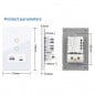 Interrupteur tactile intelligent Wi-Fi Tuya blanc avec ports USB et Type-C Interrupteur tactile intelligent Wi-Fi Tuya blanc avec ports USB et Type-C