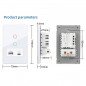 Tuya Smart WiFi Witte Touch Switch met USB- en Type-C-poort