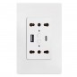 Tuya Smart WiFi Dual-Steckdose mit USB- und Typ-C-Anschlüssen Tuya Smart WiFi Dual-Steckdose mit USB- und Typ-C-Anschlüssen