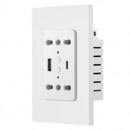 Tuya 16A Smart WiFi Unterputzsteckdose mit USB und Typ-C