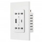 Tuya Smart WiFi Dual-Steckdose mit USB- und Typ-C-Anschlüssen Tuya Smart WiFi Dual-Steckdose mit USB- und Typ-C-Anschlüssen