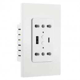Tuya 16A Smart WiFi Unterputzsteckdose mit USB und Typ-C